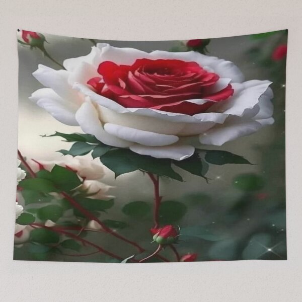 Item preview, White and red rose  designed and sold by Snp1.