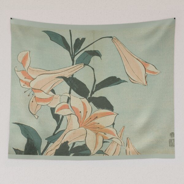 Item preview, Lilies, Japanese Ukiyo-e Print designed and sold by gliyj.
