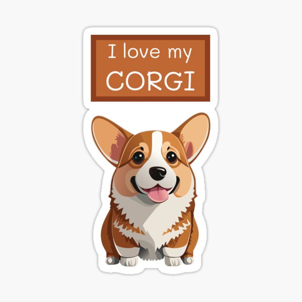 Item preview, I love my Corgi - V1 designed and sold by WhiteShirtGuy.