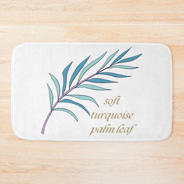Item preview, soft turquoise palm leaf designed and sold by myshop102.