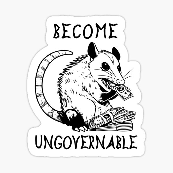 Aperçu de l'œuvre Devenez un opossum ingouvernable - Cute Meme créée et vendue par SpaceDogLaika.