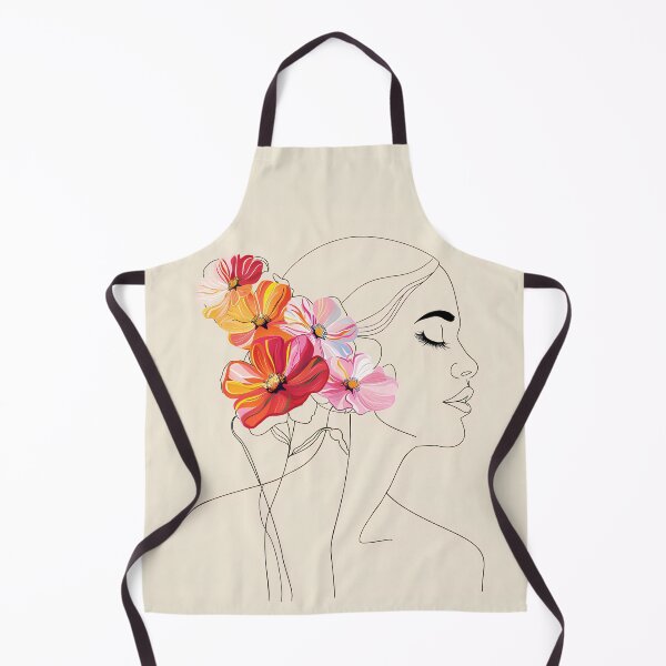 Item preview, Single Line Woman With Flowers designed and sold by 5minArtStudio.