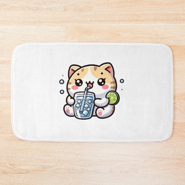 Item preview, cute cat drinking soda designed and sold by FerdiEverywhere.