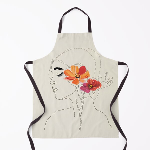 Item preview, Single Line Woman With Flowers designed and sold by 5minArtStudio.