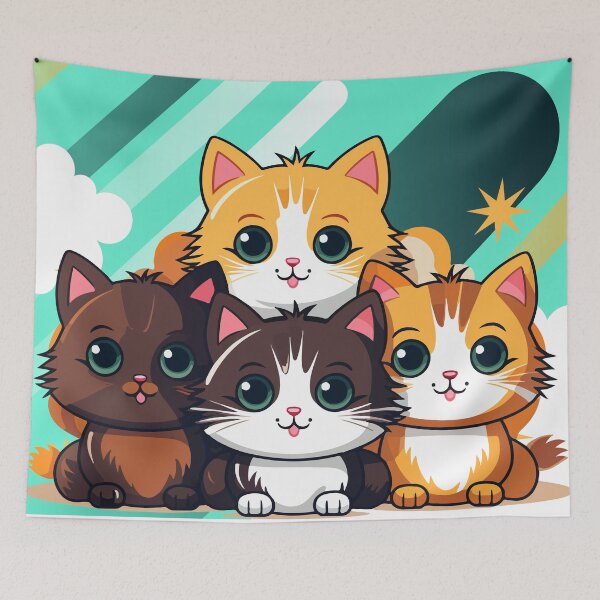 Item preview, CUTE CARTOON KITTEN  designed and sold by TeyMank.