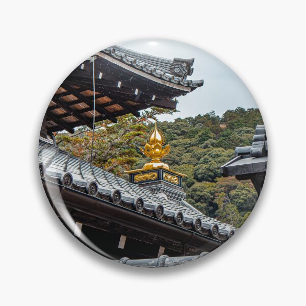 Item preview, Golden Ornament on Temple Roof in the Rain designed and sold by Renee McShane.