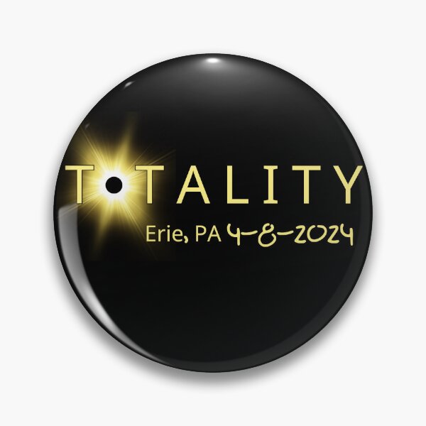 Item preview, Total Solar Eclipse T-shirt April 8, 2024 Totality Erie Pennsylvania Eclipse Watch Party Celabration Black Shirt designed and sold by Graykat.