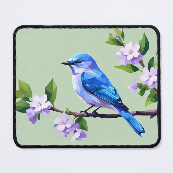 Item preview, Mountain Bluebird Low Poly Art designed and sold by kakarikihill.