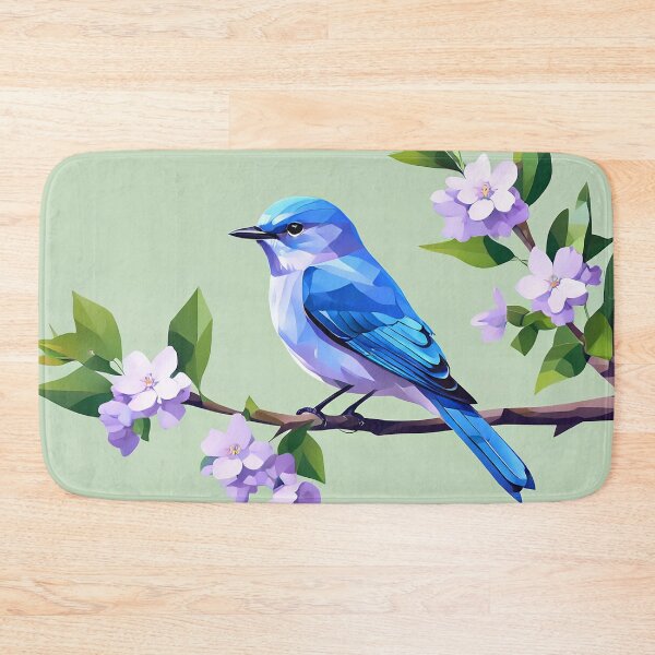 Item preview, Mountain Bluebird Low Poly Art designed and sold by kakarikihill.