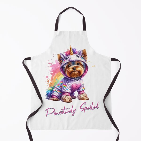 Item preview, Pawsitively Spoiled, Yorkie Unicorn Onesie Watercolor designed and sold by MapleV.