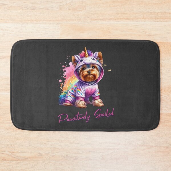 Item preview, Pawsitively Spoiled, Yorkie Unicorn Onesie Watercolor designed and sold by MapleV.