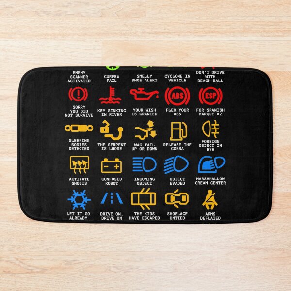 Item preview,  Know Your Car Warning Lights Mechanics Funny Sarcastic Graphic designed and sold by ANDREWCOUPHG.