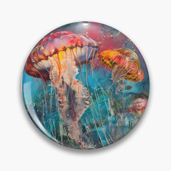 Item preview, Abstract Jellyfish - Colorful Underwater Marine Life Alcohol Ink designed and sold by HausKatz.