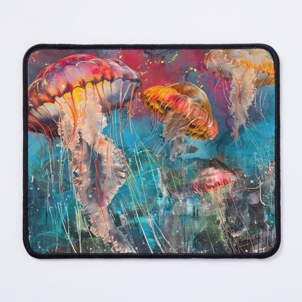 Item preview, Abstract Jellyfish - Colorful Underwater Marine Life Alcohol Ink designed and sold by HausKatz.
