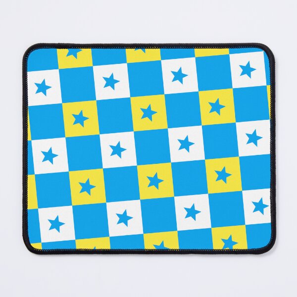 Item preview, Blue Gold & White Stars Chargers Checkerboard Supreme Templates designed and sold by Alchemy-A-La-G.