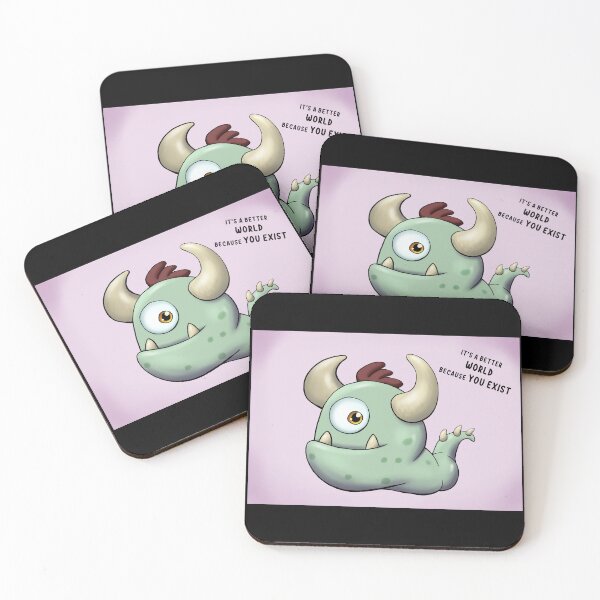 Item preview, "It's a Better World Because You Exist" Cute Monster designed and sold by The Warrior's Tavern.