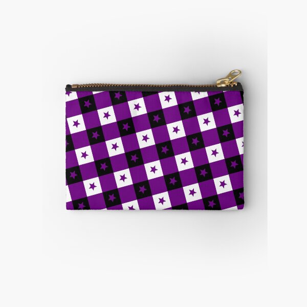 Item preview, Black Purple & White Stars Plaid Checkerboard Supreme Templates designed and sold by Alchemy-A-La-G.