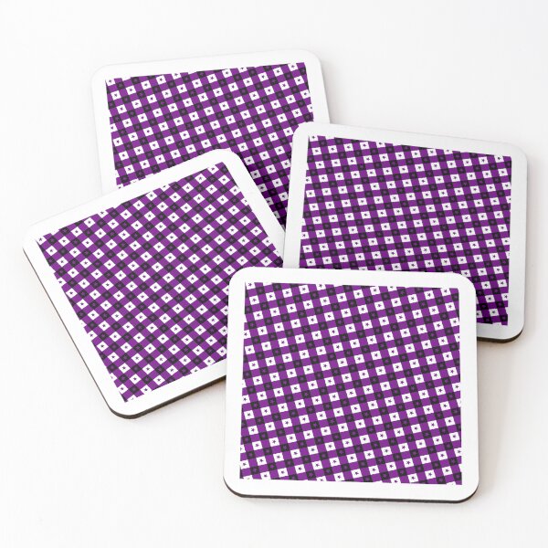 Item preview, Black Purple & White Stars Plaid Checkerboard Supreme Templates designed and sold by Alchemy-A-La-G.