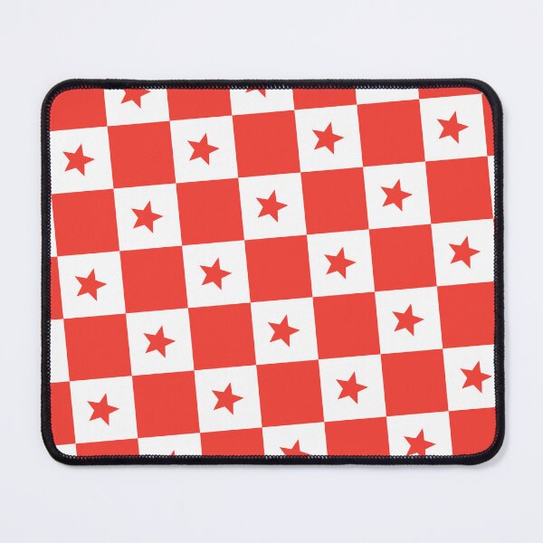 Item preview, Red & White Stars Checkers Checkered Checkerboard Supreme Templates designed and sold by Alchemy-A-La-G.