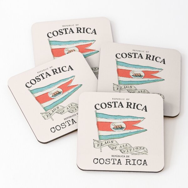 Item preview, Antique Flag of Costa Rica designed and sold by KewaleeTee.