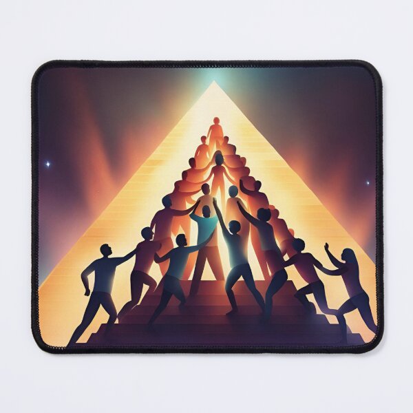Item preview, A group of people team up in a pyramid to celebrate success teamwork cooperation winning, designed and sold by bvdesignart.