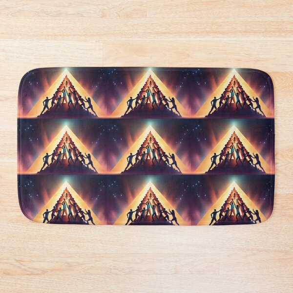 Item preview, A group of people team up in a pyramid to celebrate success teamwork cooperation winning, designed and sold by bvdesignart.