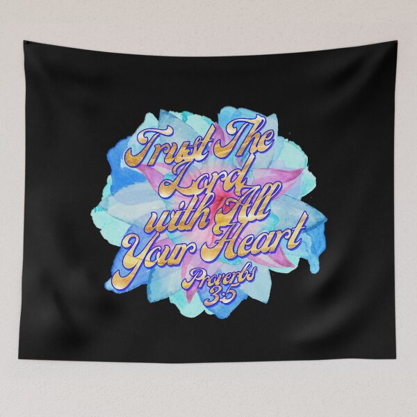 Item preview, Proverbs 3:5 | Bible Verse Quote | Christian | Trust The Lord with All Your Heart | Watercolor Flower designed and sold by christiangoods.