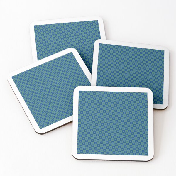 Item preview, Blue & Green Alternating Squares And Plus Eternal Impressions designed and sold by Alchemy-A-La-G.