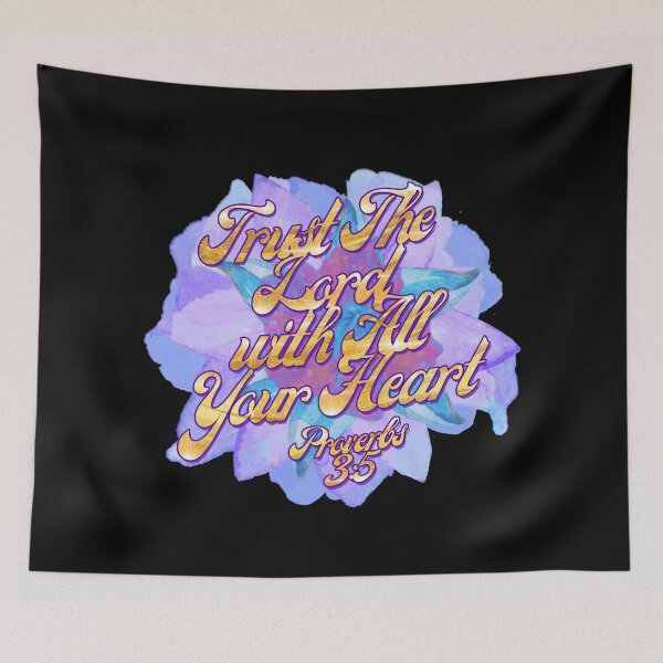 Item preview, Proverbs 3:5 | Bible Verse Quote | Christian | Trust The Lord with All Your Heart | Watercolor Flower designed and sold by christiangoods.