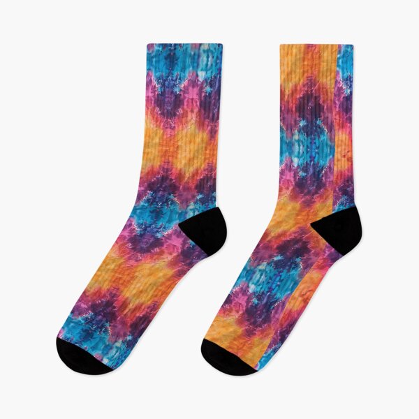 Artikelvorschau, Feuer meiner Ängste – buntes psychedelisches Batikmuster – Vintage-Gelb entworfen und verkauft von RoyalStarsPatts.