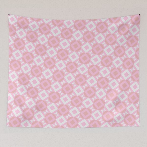 Item preview, Pink & White Squares Triangles Mirrored Endless Eternal Impressions designed and sold by Alchemy-A-La-G.