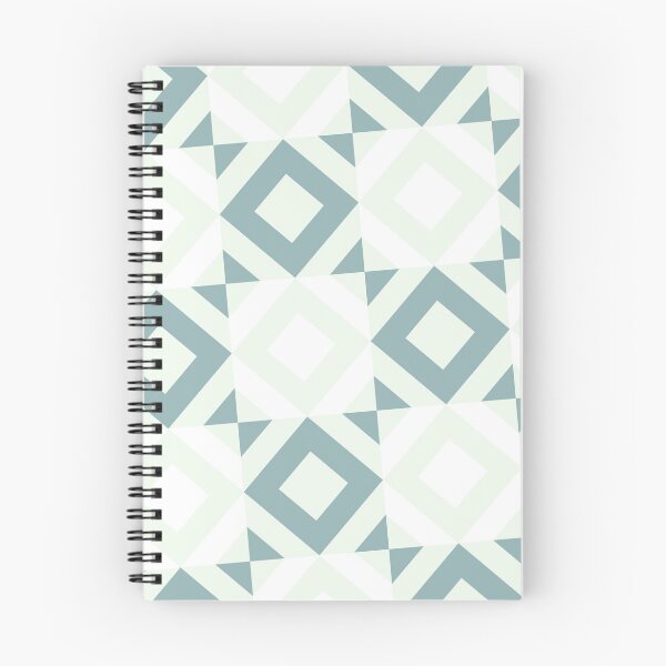 Item preview, Greens & White Squares Triangles Mirrored Endless Eternal Impressions designed and sold by Alchemy-A-La-G.