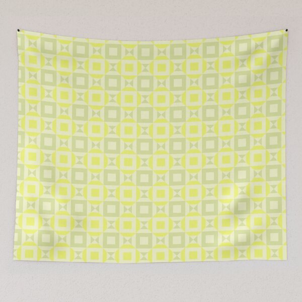 Item preview, Yellows & Green Squares Triangles Mirrored Endless Eternal Impressions designed and sold by Alchemy-A-La-G.