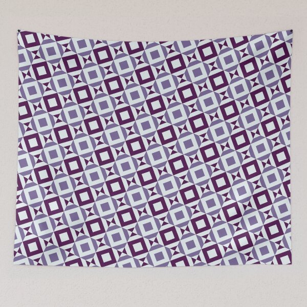 Item preview, Purples & Blue Squares Triangles Mirrored Endless Eternal Impressions designed and sold by Alchemy-A-La-G.