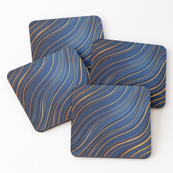 Item preview, Dynamic Blue and Gold  Patterns designed and sold by Ace Apparel  Attire.