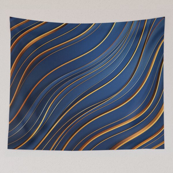 Item preview, Dynamic Blue and Gold  Patterns designed and sold by Ace Apparel  Attire.