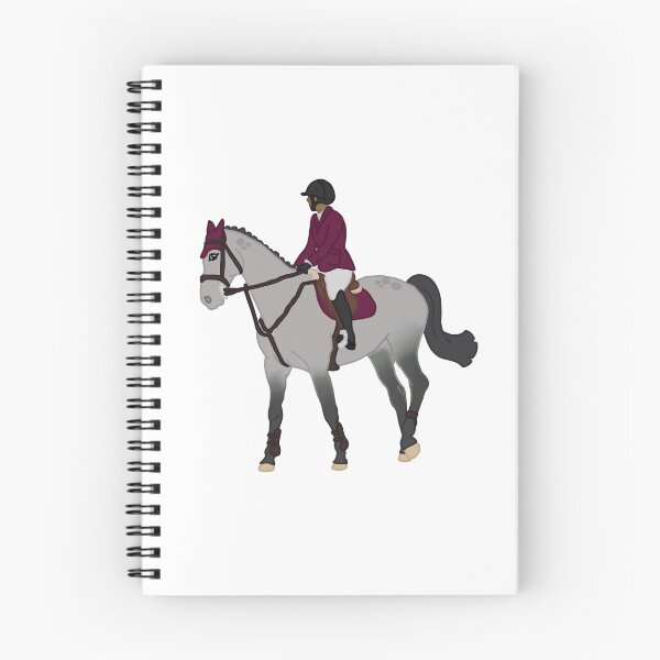 Item preview, Dapple Grey Sporthorse/Burgundy With Rider designed and sold by Abby Art Studio.