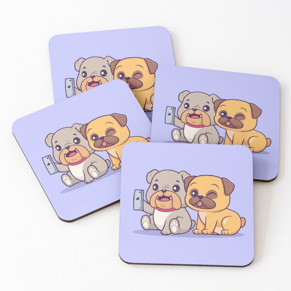 Item preview, Tech-Savvy Pup: Cute Bulldog Pug Dog Selfie with Phone designed and sold by hjian8219.