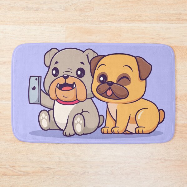Item preview, Tech-Savvy Pup: Cute Bulldog Pug Dog Selfie with Phone designed and sold by hjian8219.