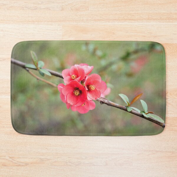 Item preview, Flowering Quince Vibrant Pink Bloom Cluster designed and sold by Georgia Mizuleva.