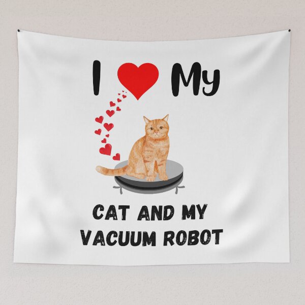 Item preview, Cat on robot vacuum I love my cute cat vacuum robot love designed and sold by Artstastic.