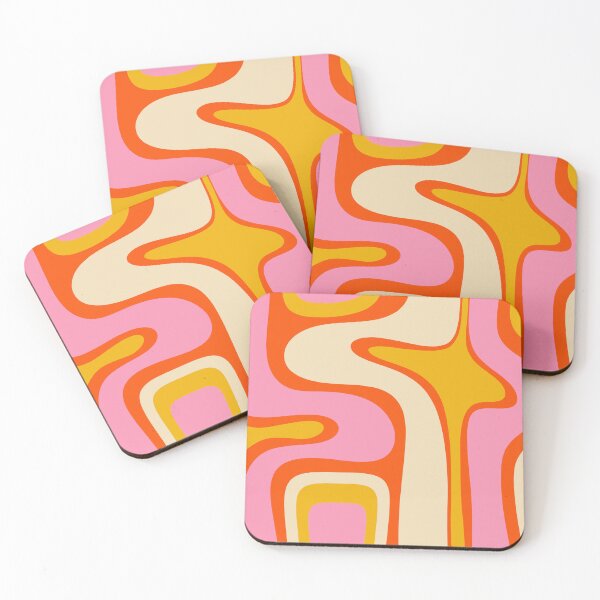 Item preview, Retro Abstract Copacetic Pattern Pink Orange Yellow designed and sold by kierkegaard.