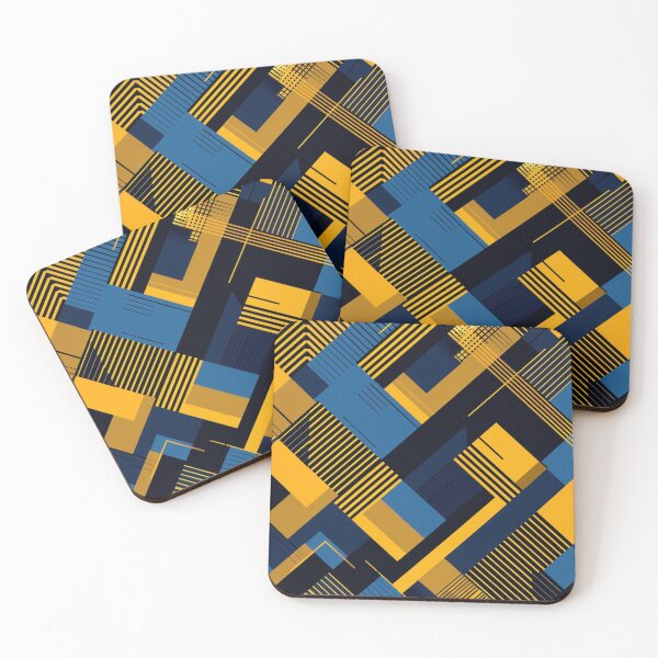 Item preview, Dynamic Geometry: Minimalist Blue & Gold Graphics designed and sold by Ace Apparel  Attire.