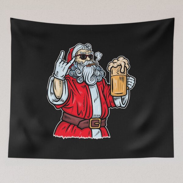 Aperçu de l'œuvre Mauvais Père Noël, Rock, bière et cigare créée et vendue par MARVINSAFAY.