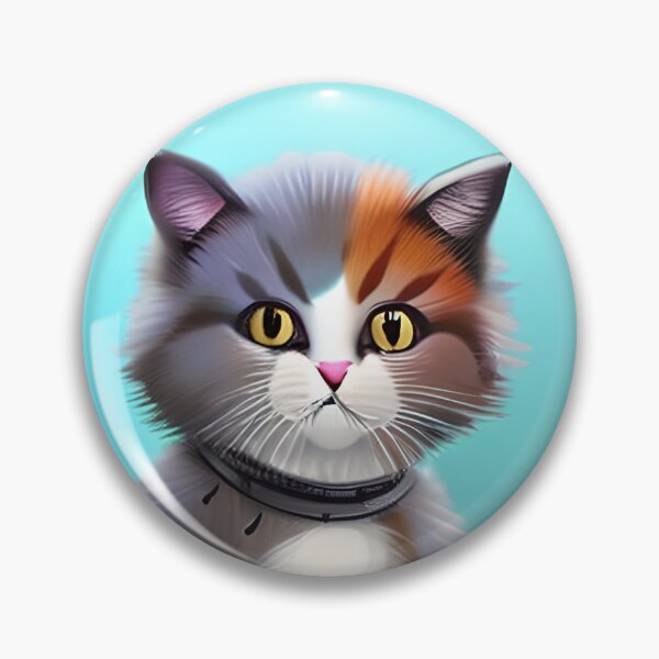 Item preview, Gray and white cat with yellow eyes designed and sold by Astralia.
