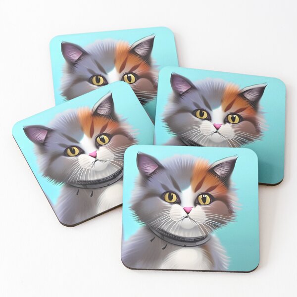 Item preview, Gray and white cat with yellow eyes designed and sold by Astralia.