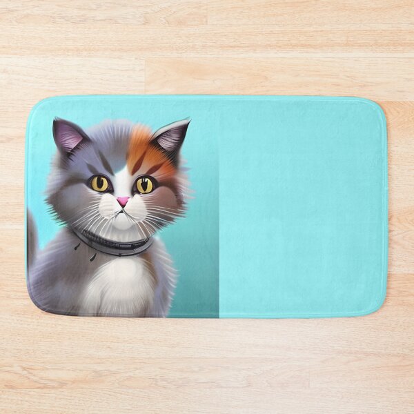 Item preview, Gray and white cat with yellow eyes designed and sold by Astralia.