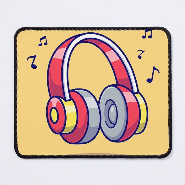Item preview, Melodic Serenity: Headphone Music Floating Cartoon Vector Icon designed and sold by hjian8219.