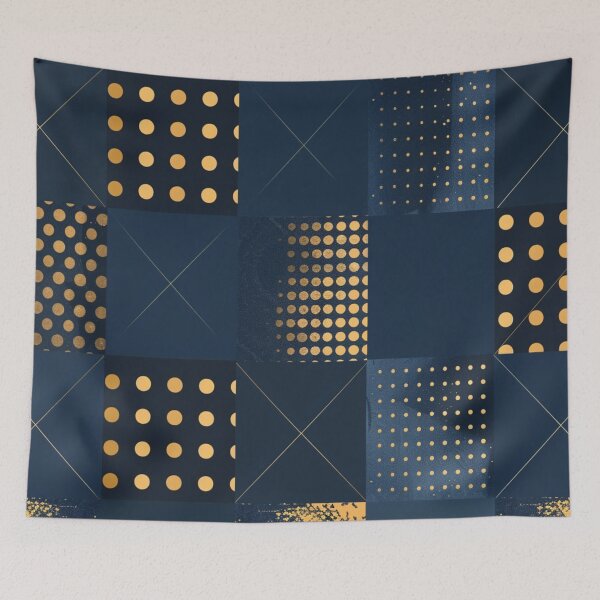 Item preview, Bold Blue & Gold  Patterns designed and sold by Ace Apparel  Attire.