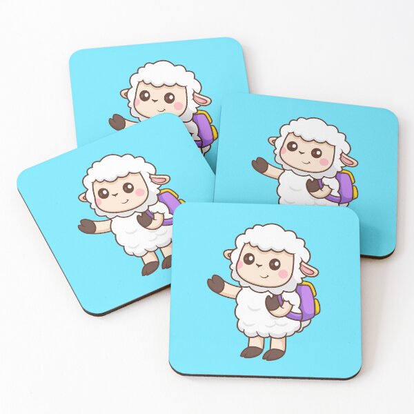 Item preview, Scholarly Sheep: Cute Sheep Going to School Cartoon Vector Icon designed and sold by hjian8219.